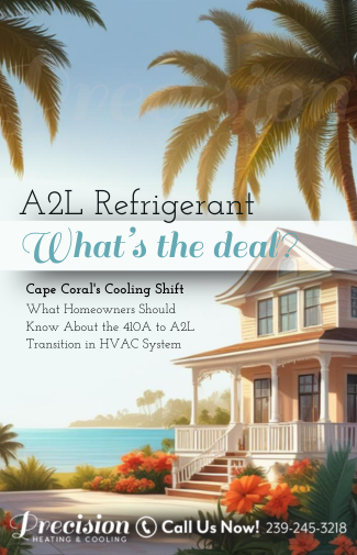 A2L refrigerants, R-410A, residential HVAC, Cape Coral homeowners, HVAC system replacement, energy-efficient HVAC, eco-friendly refrigerants, Precision Heating & Cooling, refrigerant change, HVAC upgrades